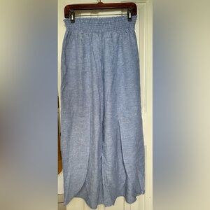 NWOT Blue Linen Blend Pants- Medium